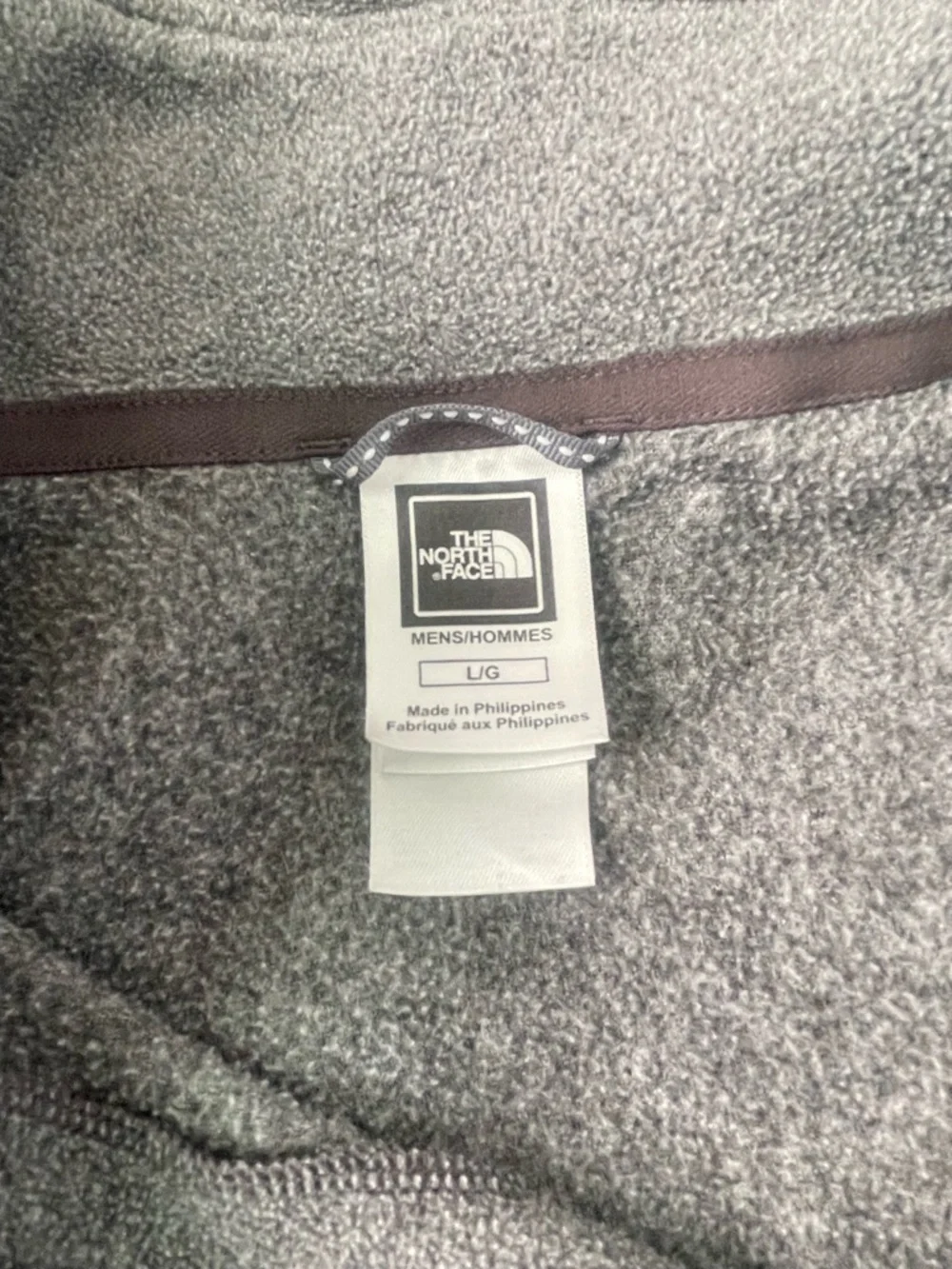 The North Face Gray Fleece Quarter Zip Pullover Men’s Large Jacket Sweater